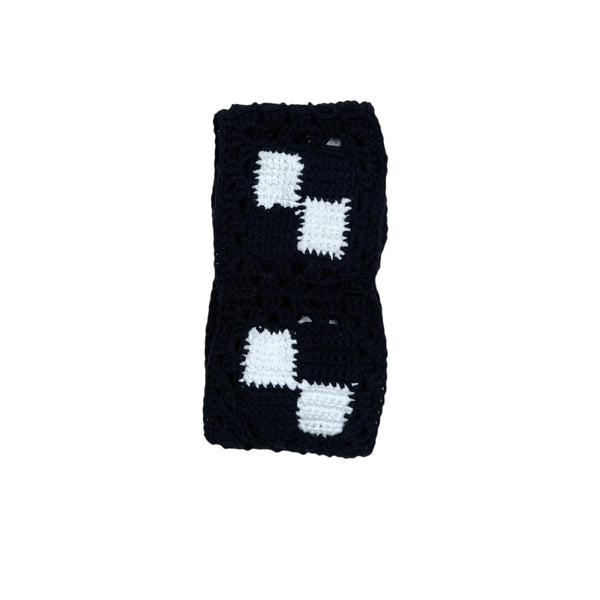 Handmade Crochet CheckBoard Steering Wheel Covers Universal 14-15 inch for Women and Men