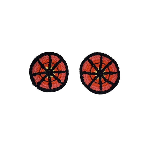 Handmade Crochet Spider web Steering Wheel Cover for Women Girl, Cute Colorful Flower Seat Belt Cover, Car Interior Accessories Decorations.