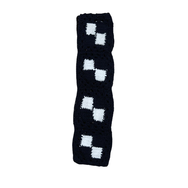 Handmade Crochet CheckBoard Steering Wheel Covers Universal 14-15 inch for Women and Men