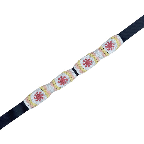 Handmade Crochet White Yellow flower Steering Wheel Covers Universal 14-15 inch for Women and Men,New Car Gift,Handmade Gift
