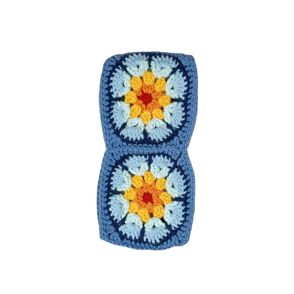 Handmade Crochet Blue sunflower Steering Wheel Cover for Women Girl, Cute Flower Seat Belt Cover, Car Interior Accessories Decorations,new car gift