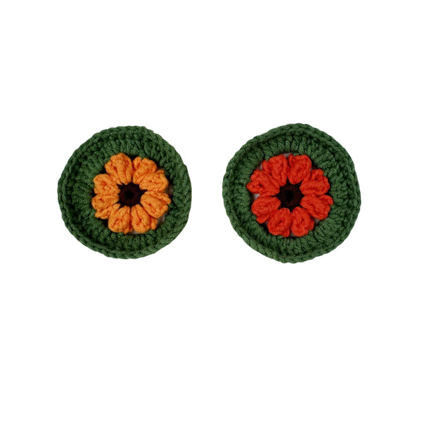 Handmade Crochet Muticolor flower Steering Wheel Cover for Women Girl, Cute Flower Seat Belt Cover, Car Interior Accessories Decorations,new car gift