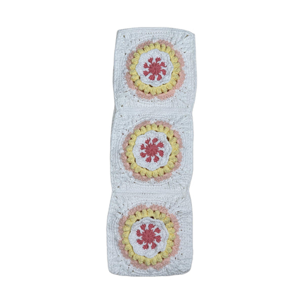 Handmade Crochet White Yellow flower Steering Wheel Covers Universal 14-15 inch for Women and Men,New Car Gift,Handmade Gift