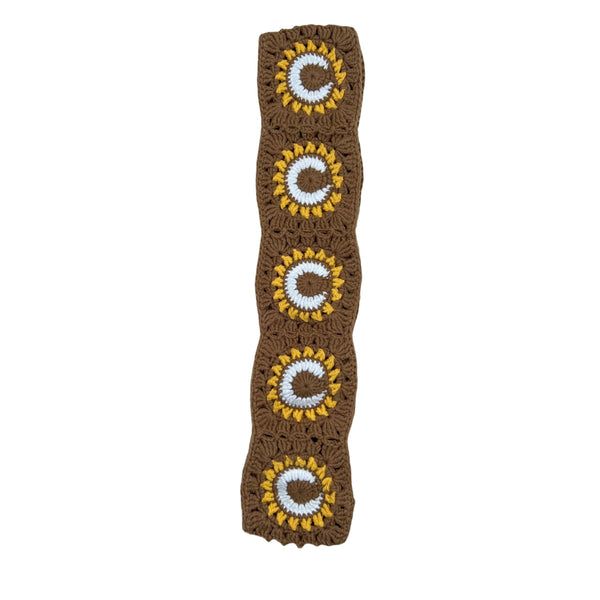 Handmade Crochet Vintage Moon and sun  Steering Wheel Covers Universal 14-15 inch for Women and Men