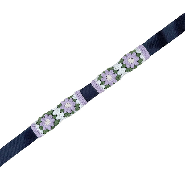 Handmade Crochet  Green and Purple flower Steering Wheel Covers Universal 14-15 inch for Women and Men,New Car Gift,Handmade Gift,Gift for her