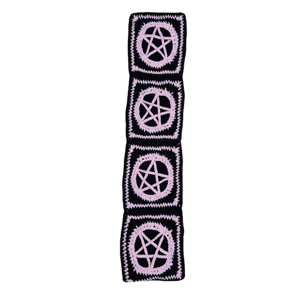 Handmade Crochet vintage star Steering Wheel Cover for Women Girl, Cute Colorful Flower Seat Belt Cover, Car Interior Accessories Decorations.