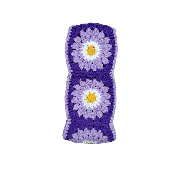 Handmade Crochet  Purple Daisy Granny Square Car Steering Wheel Covers Universal 14-15 inch for Women and Men