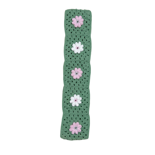 Handmade Crochet Cute Pink Daisy Steering Wheel Covers Universal 14-15 inch for Women and Men