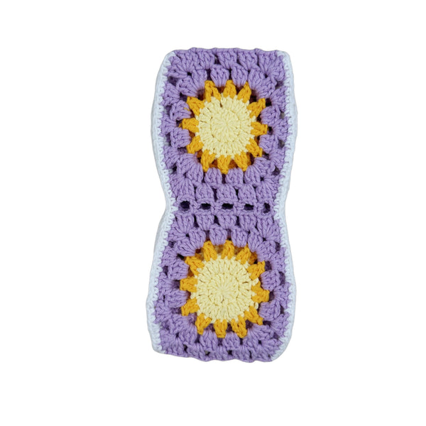 Handmade Crochet Purple Sun Steering Wheel Cover for Women Girl, Cute Flower Seat Belt Cover, Car Interior Accessories Decorations,new car gift