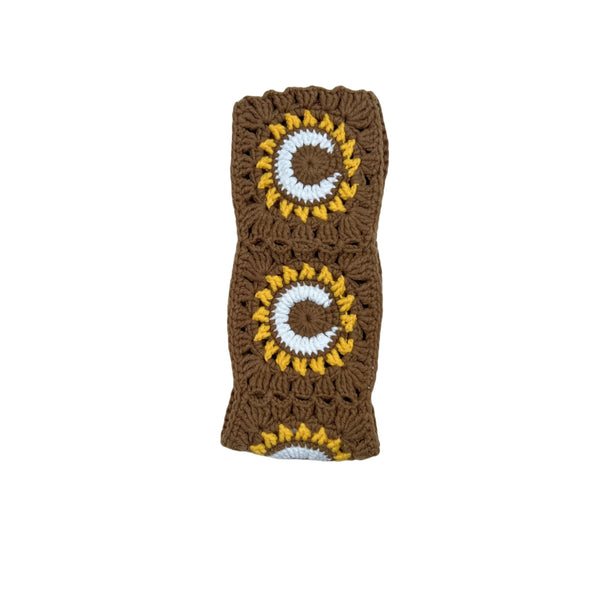 Handmade Crochet Vintage Moon and sun  Steering Wheel Covers Universal 14-15 inch for Women and Men