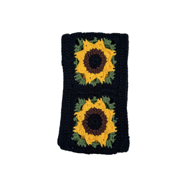 Handmade Crochet  Vintage green Sunflower Steering Wheel Covers Universal 14-15 inch for Women and Men,New Car Gift,Handmade Gift