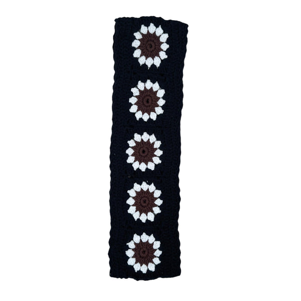Handmade Crochet Brown sunflower Steering Wheel Cover for Women Girl, Cute Flower Seat Belt Cover, Car Interior Accessories Decorations,new car gift