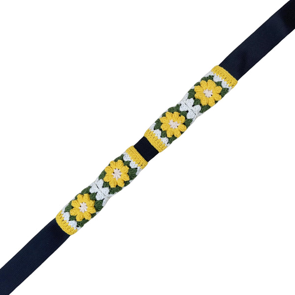 Handmade Crochet Yellow daisy Steering Wheel Cover for Women Girl, Cute Flower Seat Belt Cover, Car Interior Accessories Decorations,new car gift