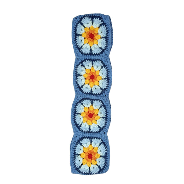 Handmade Crochet Blue sunflower Steering Wheel Cover for Women Girl, Cute Flower Seat Belt Cover, Car Interior Accessories Decorations,new car gift
