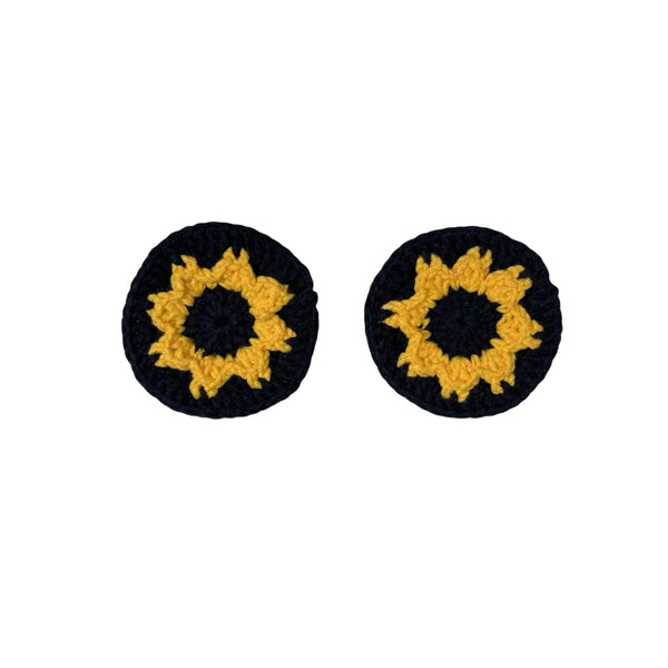 Handmade Crochet  Vintage green Sunflower Steering Wheel Covers Universal 14-15 inch for Women and Men,New Car Gift,Handmade Gift