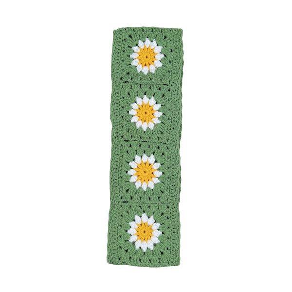 Handmade Crochet  Green daisy flower Steering Wheel Covers Universal 14-15 inch for Women and Men,New Car Gift,Handmade Gift,Gift for her