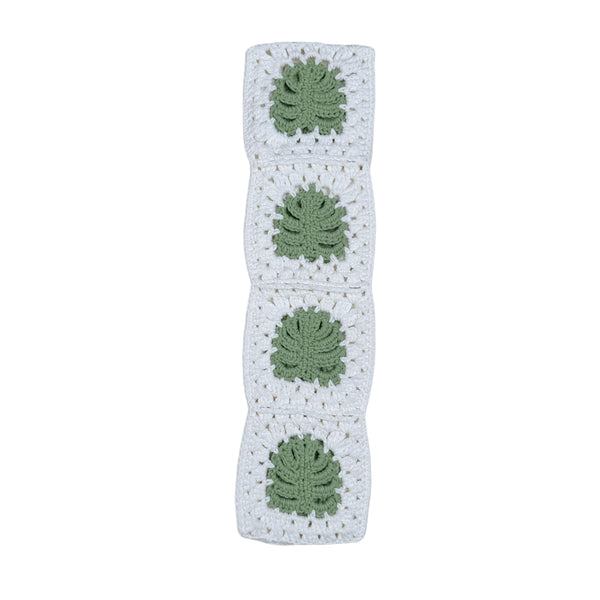 Handmade Crochet Monstera Steering Wheel Cover for Women Girl, Cute Colorful Flower Seat Belt Cover, Car Interior Accessories Decorations.