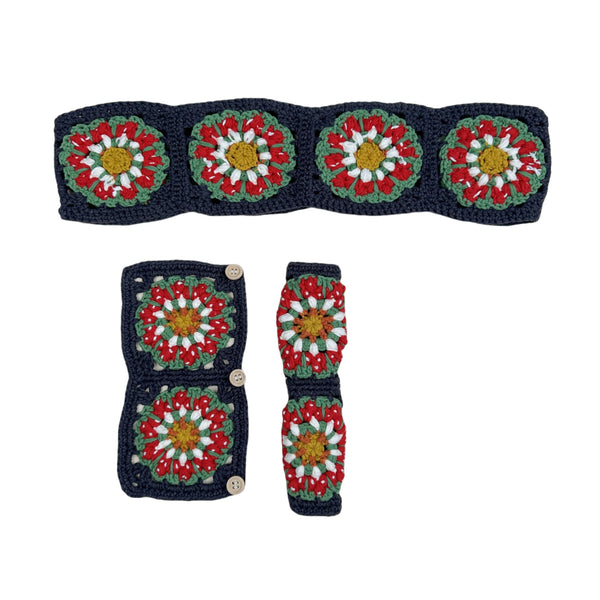 Handmade Crochet  Cute Mushroom Steering Wheel Covers Universal 14-15 inch for Women and Men,New Car Gift,Handmade Gift,Gift for her