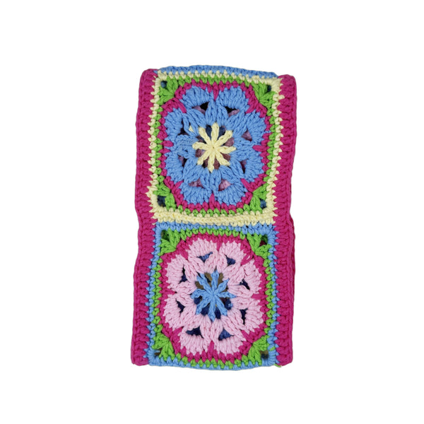 Handmade Crochet vintage Pink and blue Steering Wheel Cover for Women Girl, Cute Flower Seat Belt Cover, Car Interior Accessories Decorations,new car gift