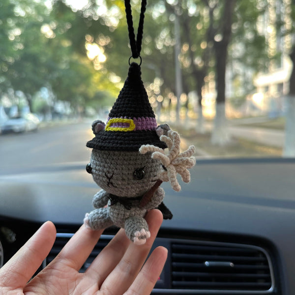 Crochet Halloween Cute doll Car Accessories Hanging Ornament   and Pendant for Car Rear View Mirror Interior Decoration