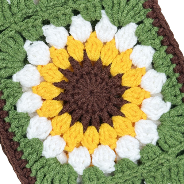 Handmade Crochet  Vintage Green Sunflower Steering Wheel Covers Universal 14-15 inch for Women and Men,New Car Gift,Handmade Gift,Gift for her