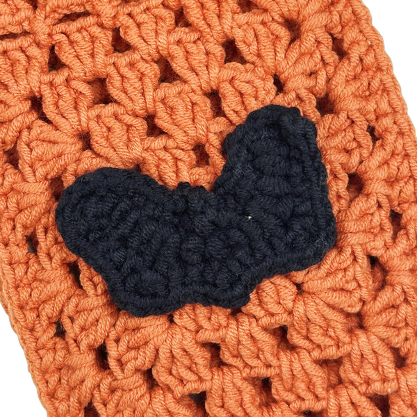 Handmade halloween Crochet Bat Steering Wheel Cover for Women Girl, Cute Flower Seat Belt Cover, Car Interior Accessories Decorations,new car gift