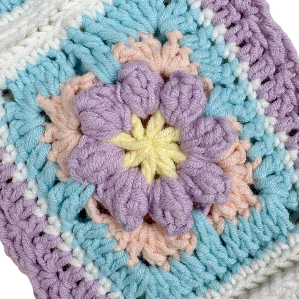 Handmade Crochet  purple and blue Cute flower Steering Wheel Covers Universal 14-15 inch for Women and Men,New Car Gift,Handmade Gift