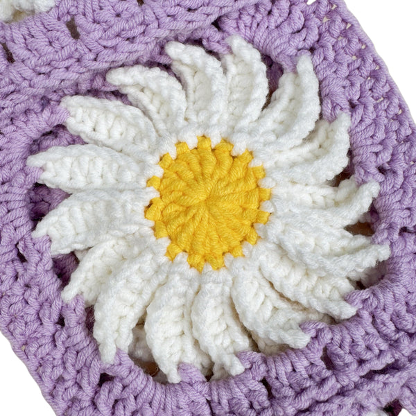 Handmade Crochet  Purple Daisy Steering Wheel Covers Universal 14-15 inch for Women and Men,New Car Gift,Handmade Gift,Gift for her