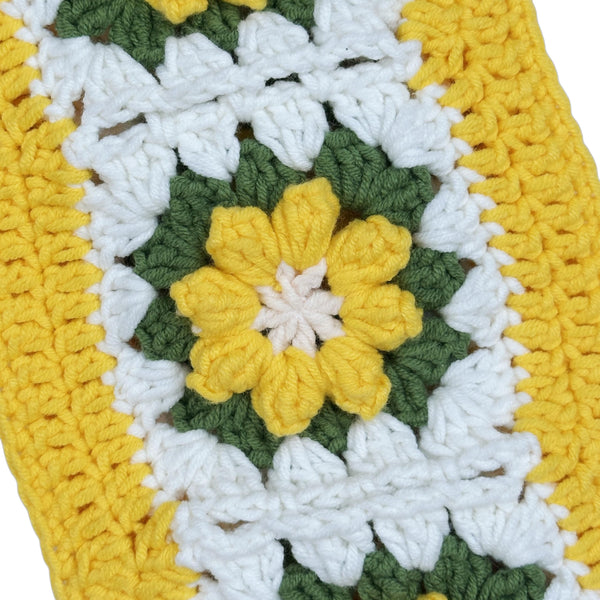 Handmade Crochet Yellow daisy Steering Wheel Cover for Women Girl, Cute Flower Seat Belt Cover, Car Interior Accessories Decorations,new car gift