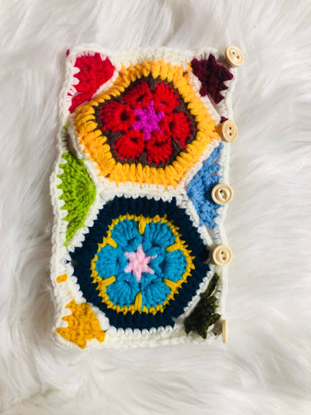 Steering Wheel Cover for women, Colorful Galsang flower Crochet cute kawaii Strawberry flower seat belt Cover, Car Accessories decorations
