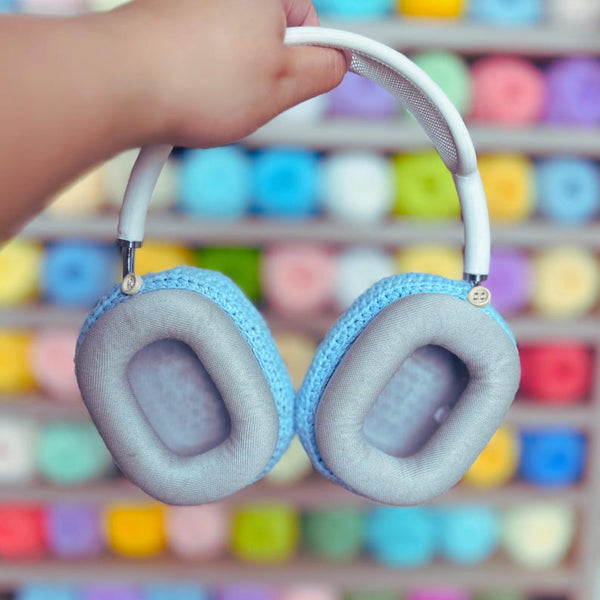 Custom Color Checkerboard design,Crochet AirPods Max,Custom Fit Ear Cup Cover,Sony XM4/XM5 Cover,Handmade gift,gift for her,music lover gift