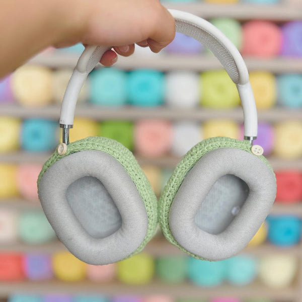 Custom Color Checkerboard design,Crochet AirPods Max,Custom Fit Ear Cup Cover,Sony XM4/XM5 Cover,Handmade gift,gift for her,music lover gift