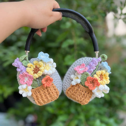 crochet handmade airpod max cover,bose headphone cover,sony xm5 accessories,sony xm4 cover,headphone accessories,Music Lovers,Handmade Gifts