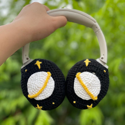 Bose qc 45 cover crochet solar system crochet,bose headphone cover,sony xm5 accessories,sony xm4 cover,sony xm6,Music Lovers,Handmade Gifts