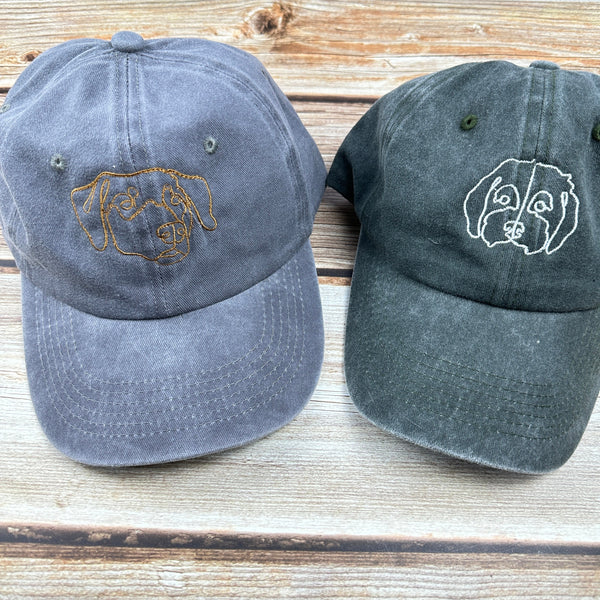 Embroidered pet line hat, Using Pet Photo, Personalized Dog Hat ,Custom Cat Hat, Custom Pet Cap Dog Hat, Custom Dog Baseball Cap,Dog Mom Hat