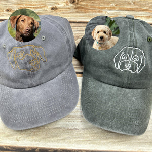 Custom Embroidered Pet Hat Personalized Baseball Cap Custom Embroidered Pet Cat Hat Using Your Pet Dog Photo Dog Mom Gifts Cat Lover Gifts