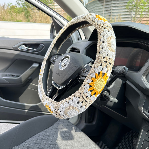Sun and Moon car steering wheel cover,Sun and moon design,Steering wheel cover,Seat belt Cover,Car Accessories,New car gift