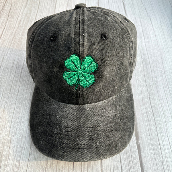 3 leaf clover Embroidery Hat ,Baseball Cap with Embroidered Patch, Dad Hat,Pine Tree Embroidered Hat,Outdoor Camping Hat,Spring Break Cap