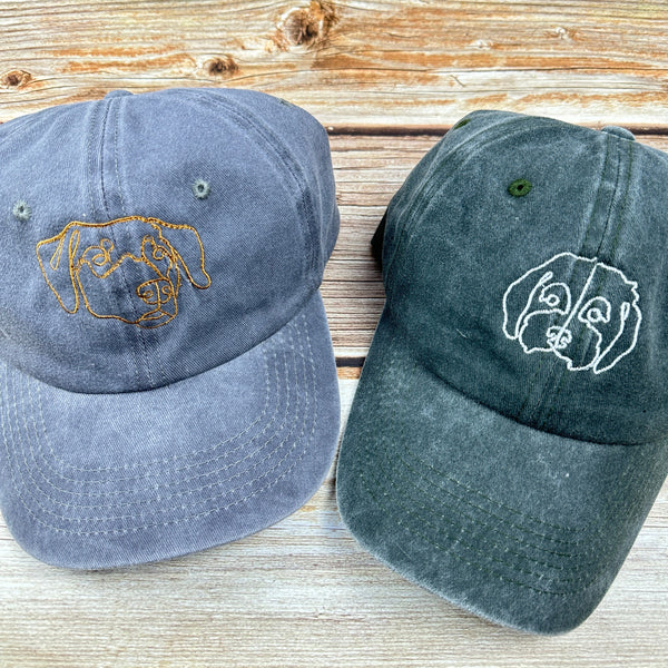 Embroidered pet line hat, Using Pet Photo, Personalized Dog Hat ,Custom Cat Hat, Custom Pet Cap Dog Hat, Custom Dog Baseball Cap,Dog Mom Hat